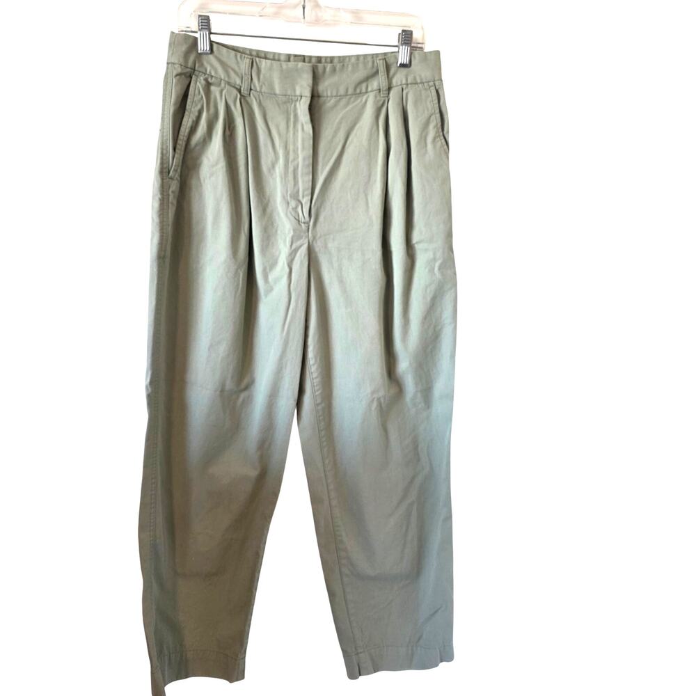 Aritzia Wilfred Free Lennox Pants Size 10 Khaki Green Color